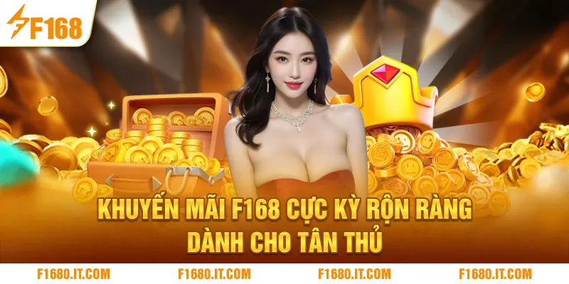 Khuyến mãi F168 cực kỳ rộn ràng dành cho tân thủ