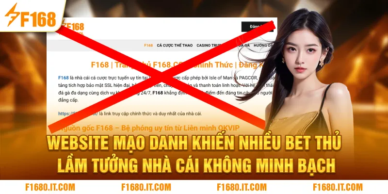 Website mạo danh khiến nhiều bet thủ lầm tưởng nhà cái không minh bạch 